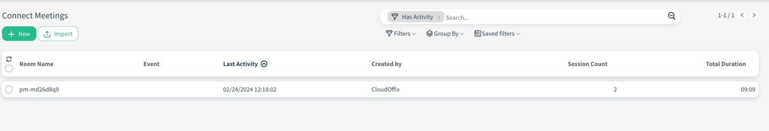 CloudOffix  -Connect Meetings Logs
