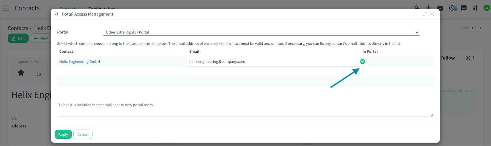 CloudOffix'te LinkedIn Entegrasyon ayarları ekran görüntüsü