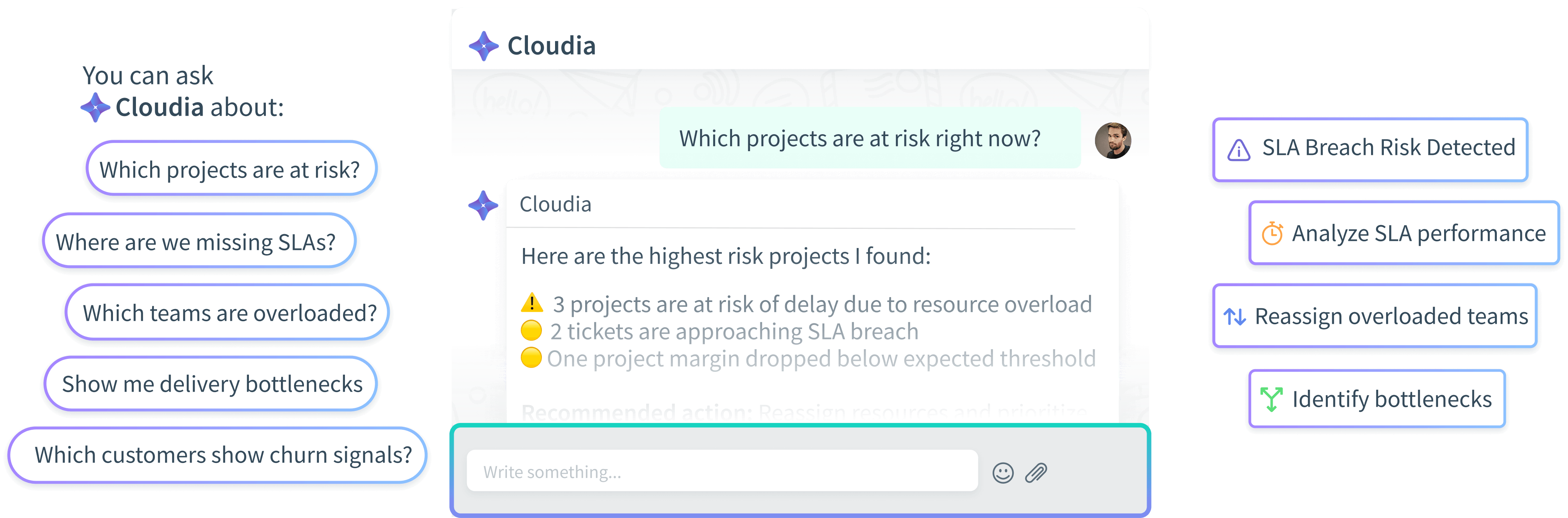 Cloudia AI Chat Interface