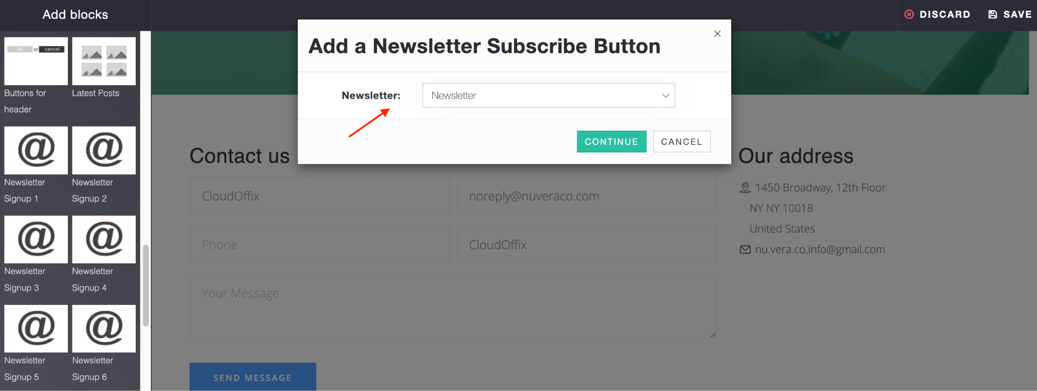 Email Marketing Website Popup