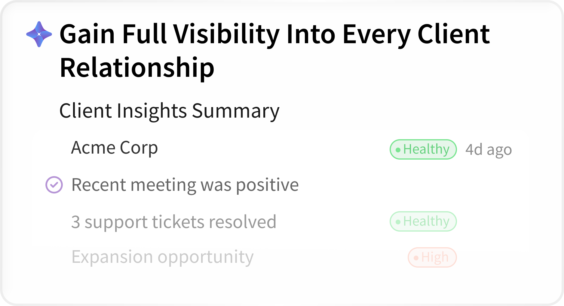 Gain Full Visibility Into Every Client Relationship