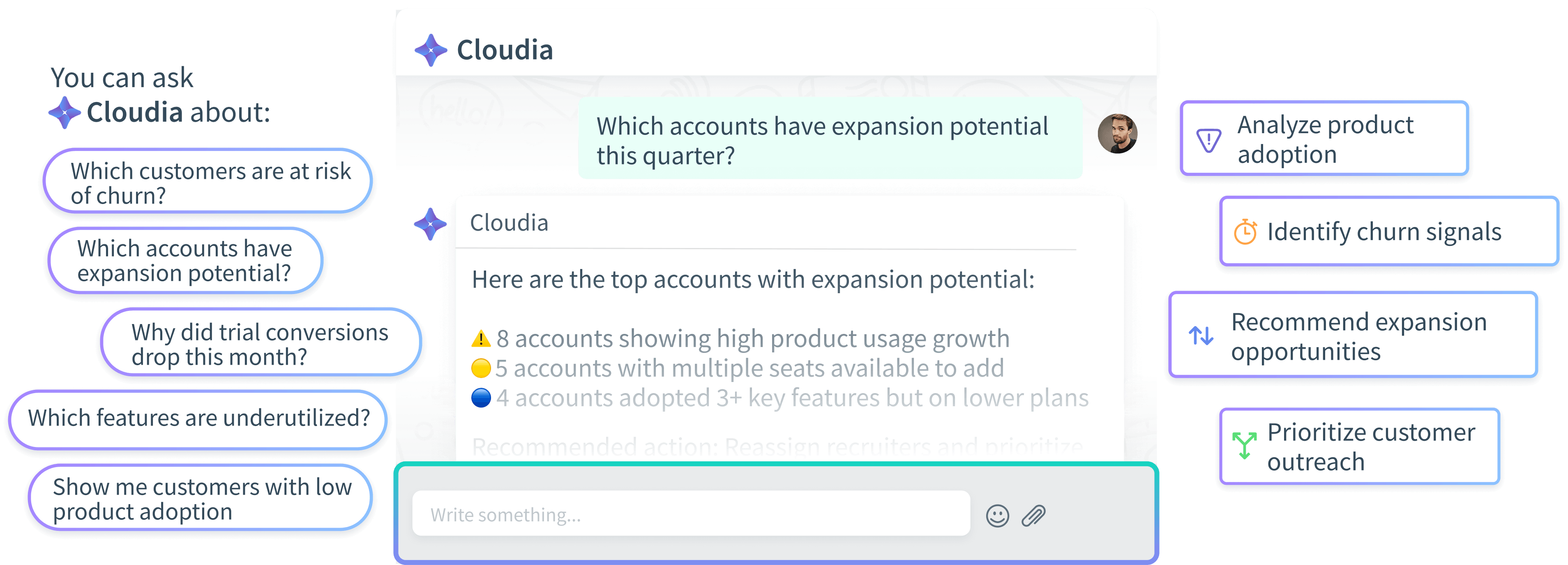 Cloudia AI Chat Interface