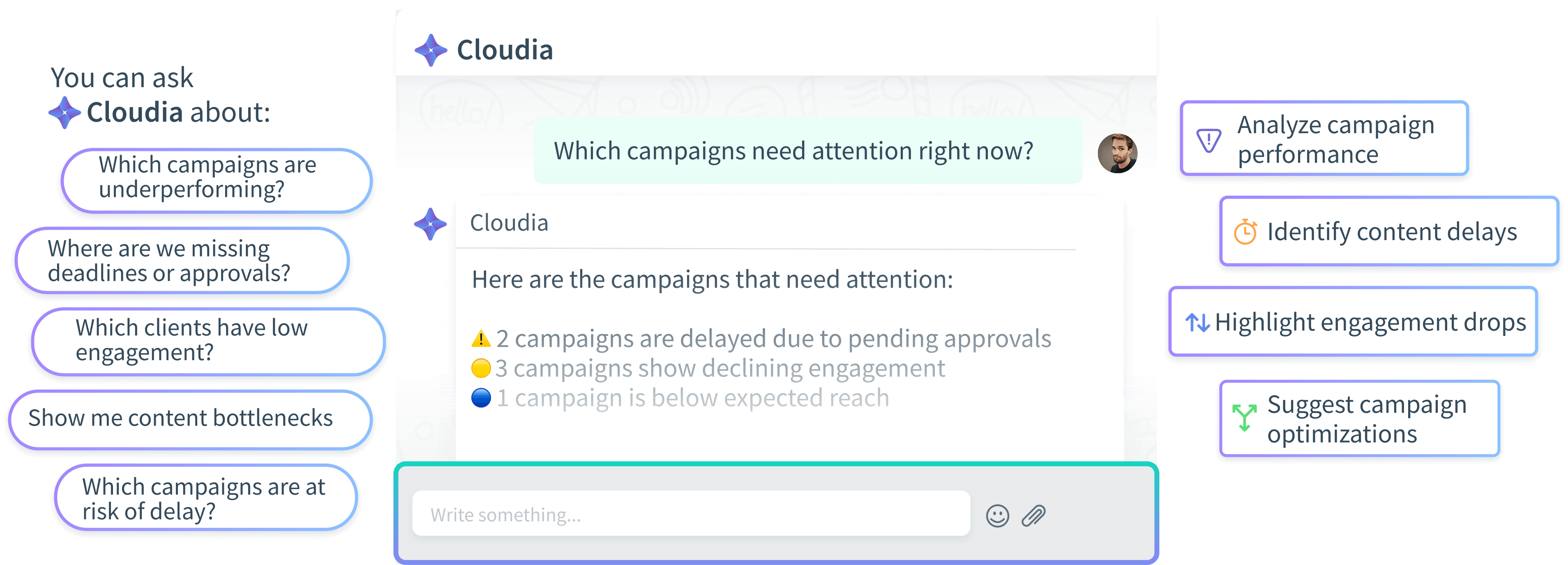 Cloudia AI Chat Interface
