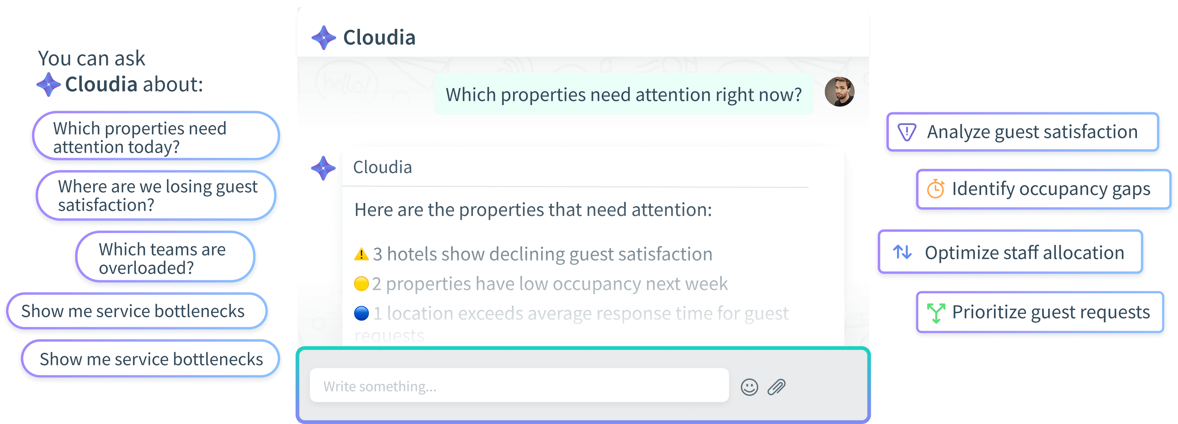 Cloudia AI Chat Interface
