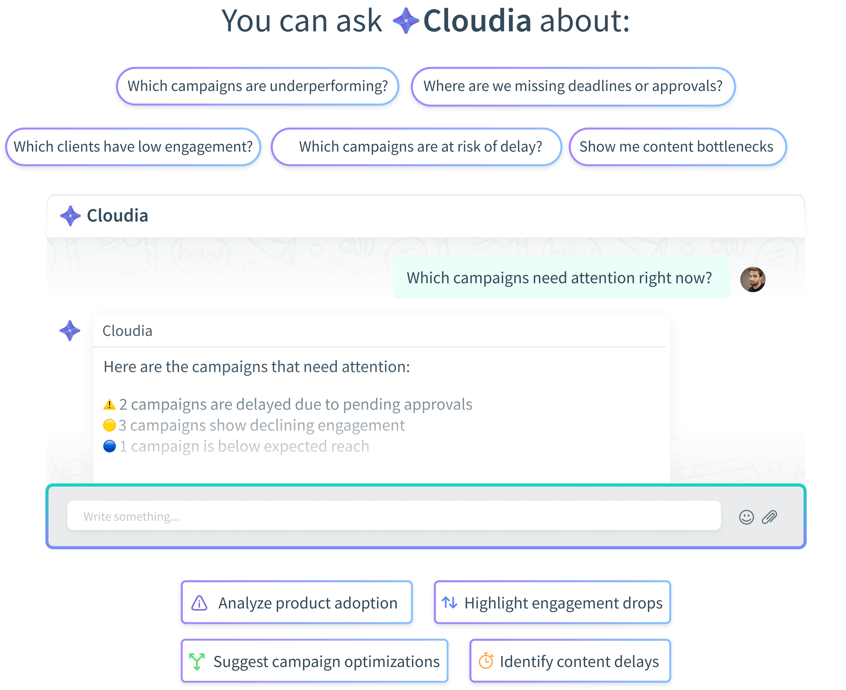 Cloudia AI Chat Interface