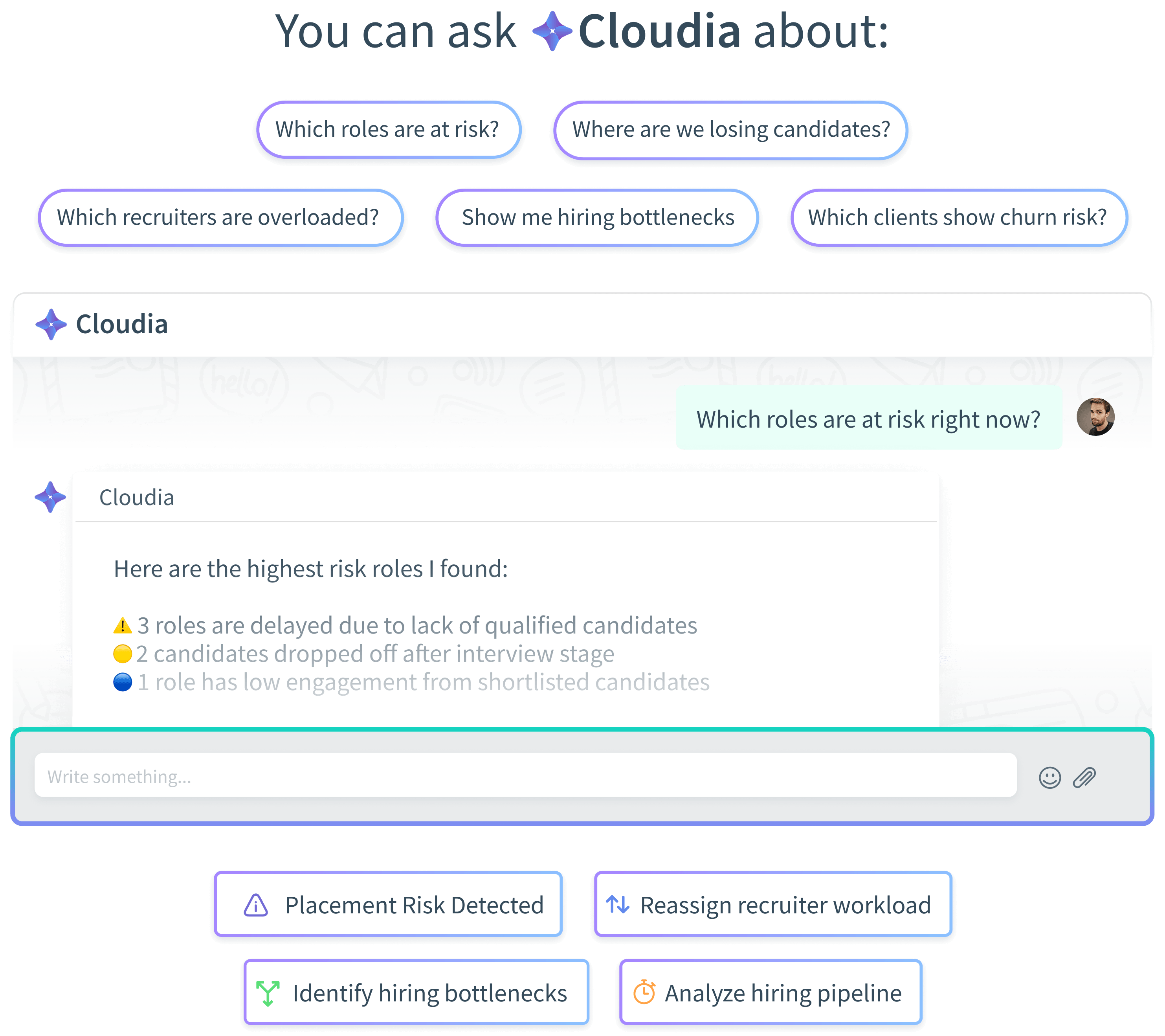 Cloudia AI Chat Interface