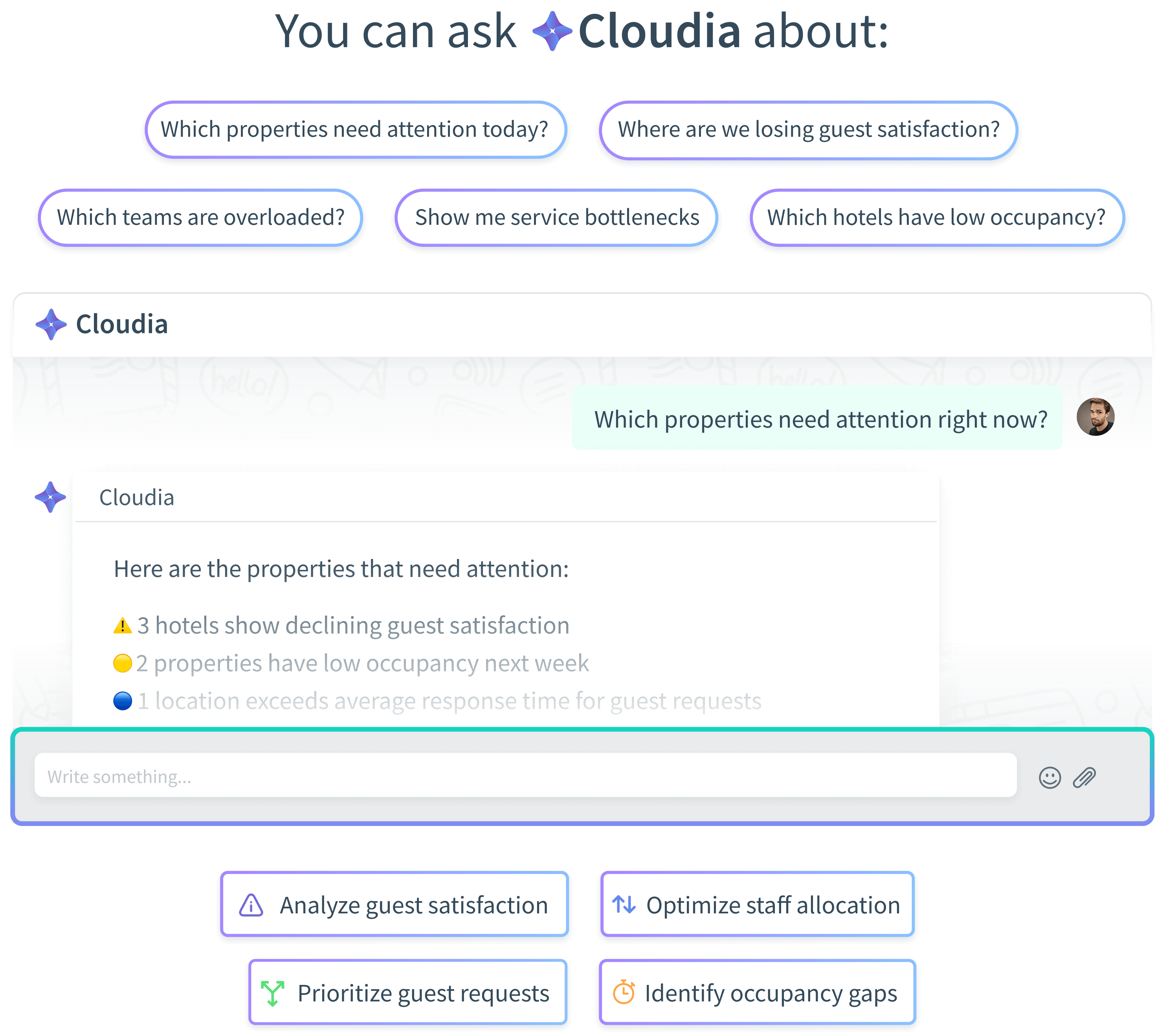 Cloudia AI Chat Interface
