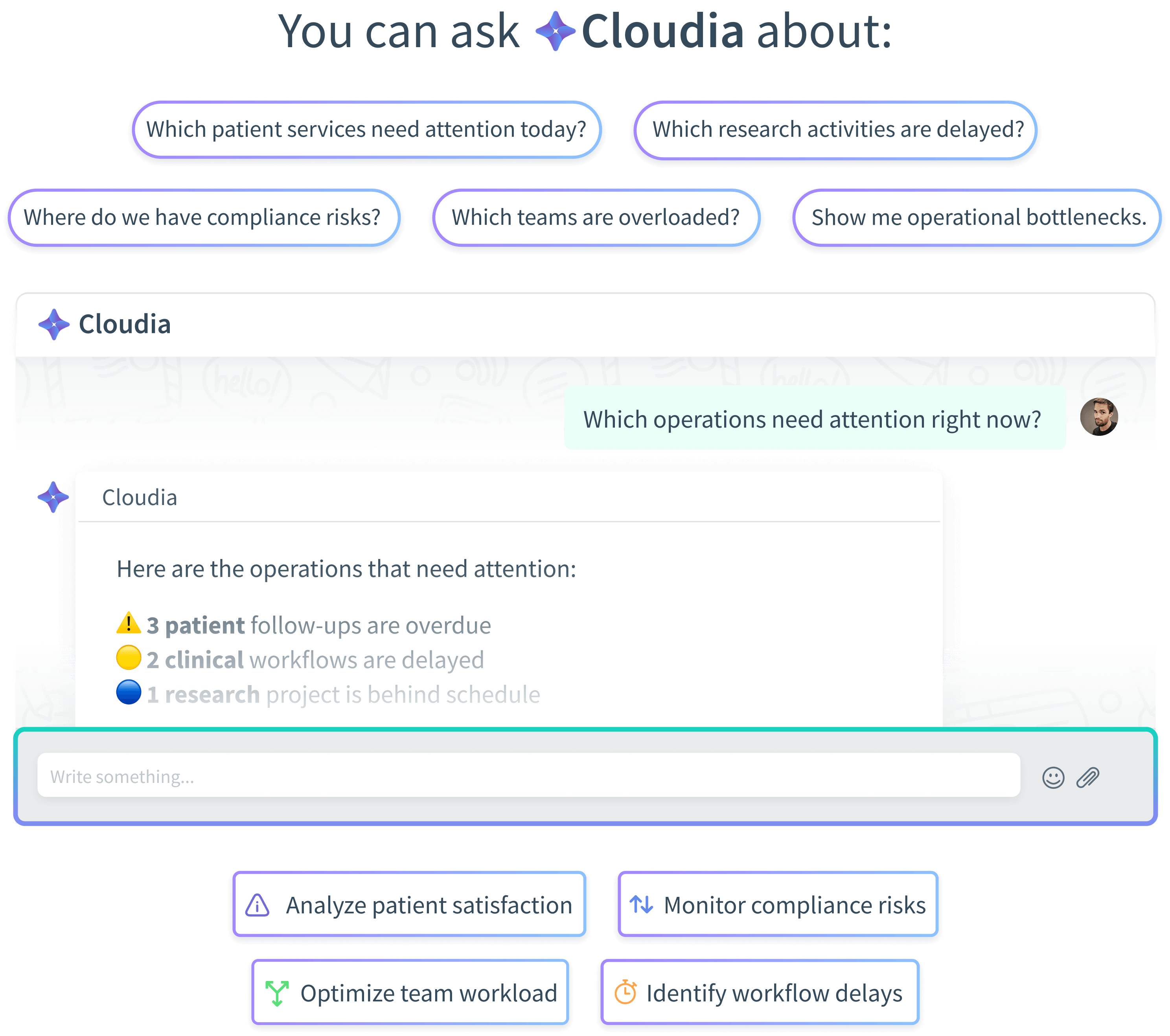 Cloudia AI Chat Interface
